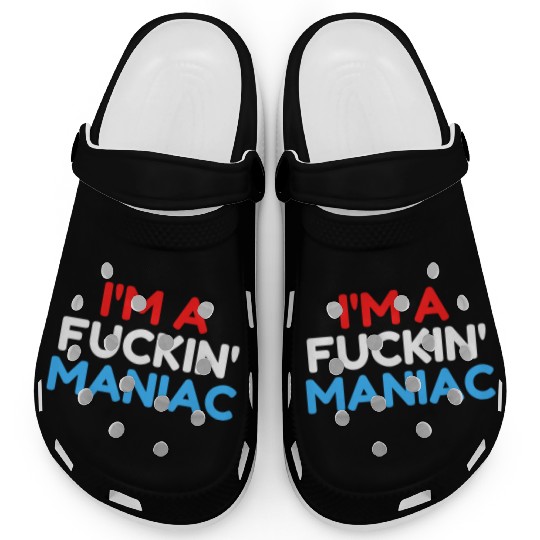 Fuckin' Maniac (Red, White and Blue version) Clogs
