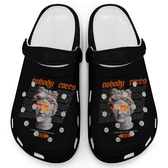 Statue Nobody Cares Streetwear Clogs