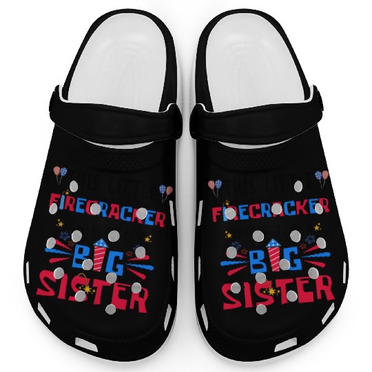 This Little Firecracker is going to be Big Sister Clogs