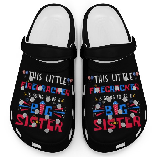This Little Firecracker is going to be Big Sister Clogs