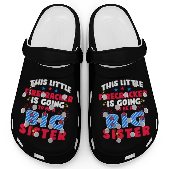 This Little Firecracker is going to be Big Sister Clogs