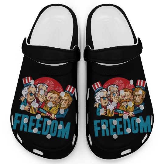 Freedom America American President USA 4th Of July Clogs