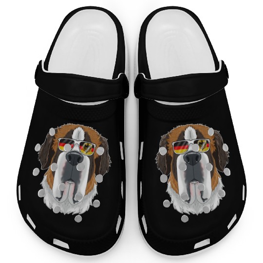 Saint Bernard Germany Sunglasses I German Flag Clogs