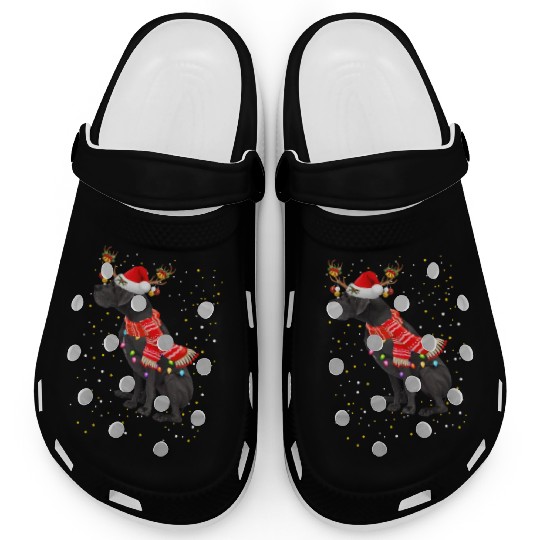 Great Dane Reindeer Christmas Light Clogs