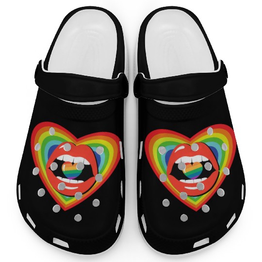 Pop art pride, lgbt community Clogs