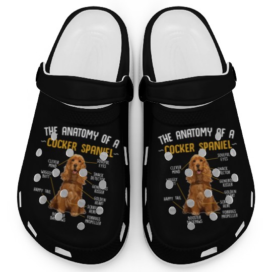 Funny Anatomy Of A Cocker Spaniel Dog Lover Clogs