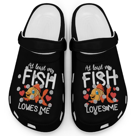 Fishing Valentine Gift Him Her My Fish Loves Me Clogs