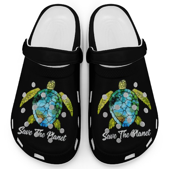 Save The Planet Earth Day Save Turtles Sea Life Clogs