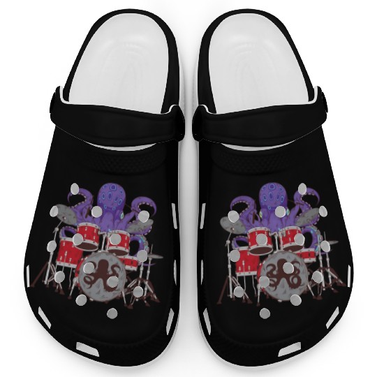 Octopus Drumming Clogs Cute Sea Drummer Lover Gift