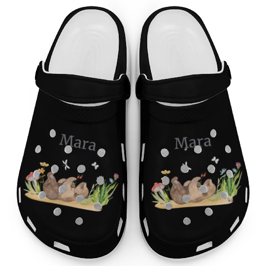 Forest Animal Bear Flowers Name David Clogs
