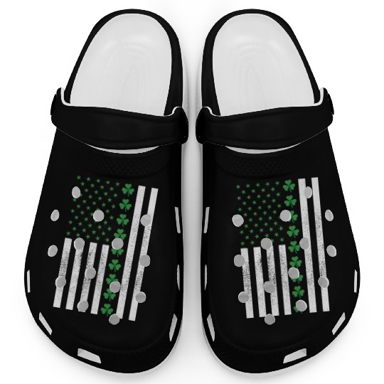 Irish US Flag Ireland USA Pride St. Patricks Day Clogs