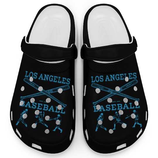 Los Angeles Baseball est 1961 Blue Clogs