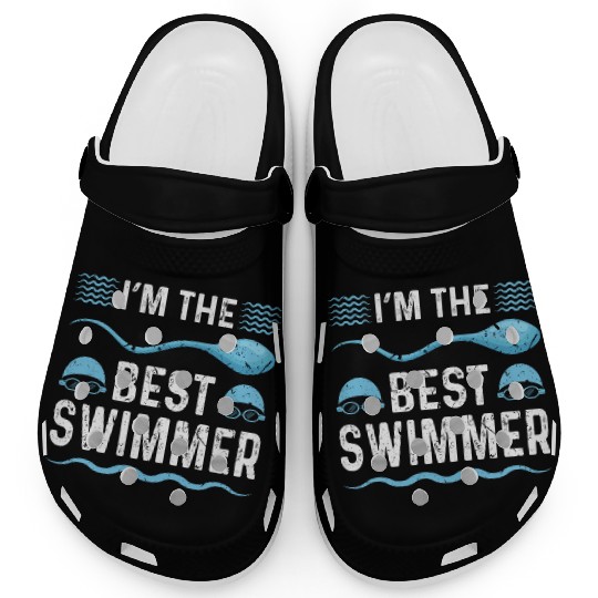 Swim Dad Fathers Day Swimmer Clogs