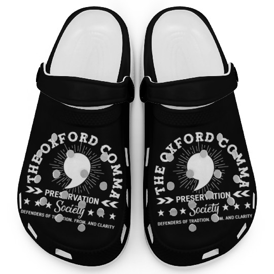The Oxford Comma Appreciation Society Clogs