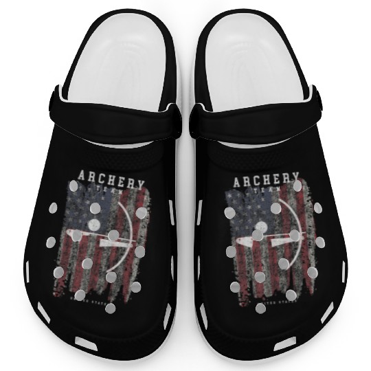 Archery Team USA Vintage American Flag Compound Clogs