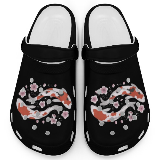Japanese Koi Fish and Cherry Blossom Clogs