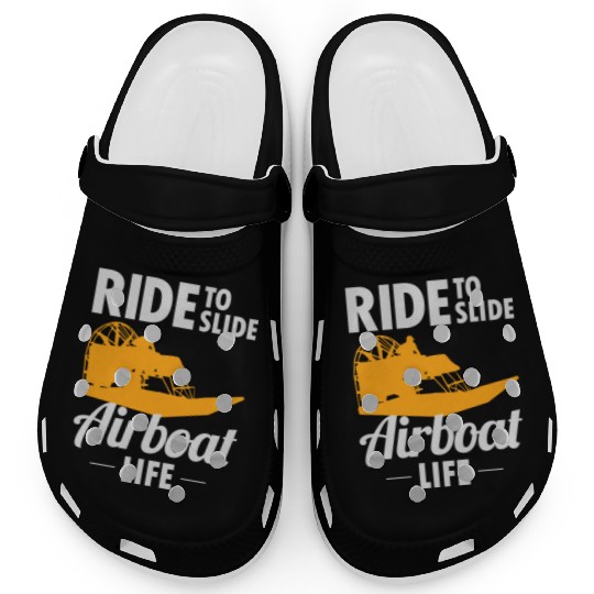 Airboat Fanboat Airboating Swamp boat Race Ride Clogs