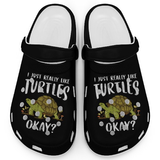 Turtle Relaxed Chilling Sea Ocean Beach Clogs