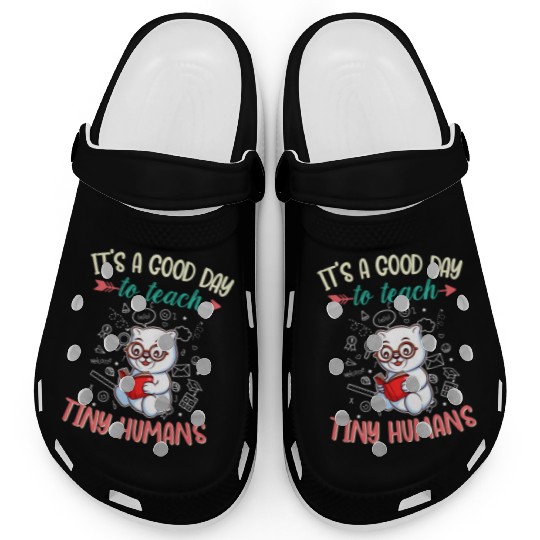 Good Day To Teach Tiny Humans Elementary Teacher Clogs