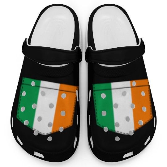 irish flag in a shape of a pocket Clogs
