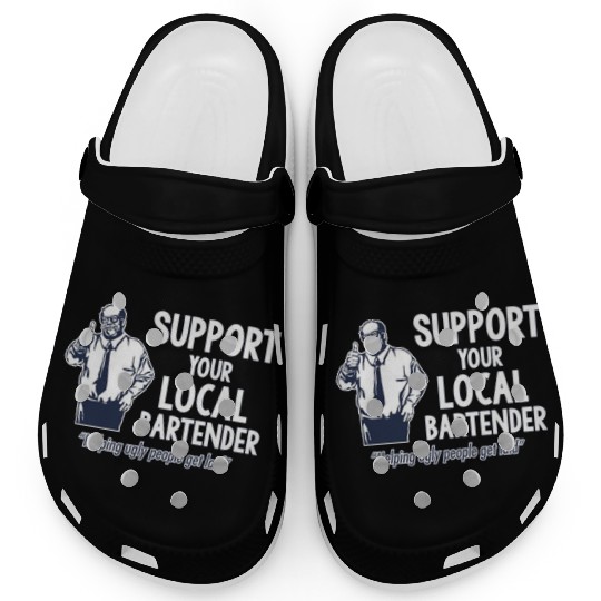 Support Your Local Bartender Clogs