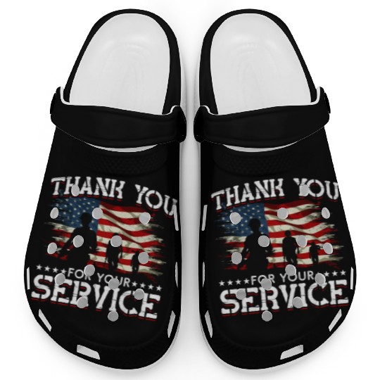 Memorial Day American Flag Patriotic Soldier US Clogs