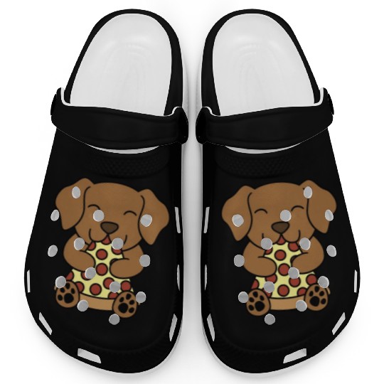 Vizsla Pizza Lover Clogs