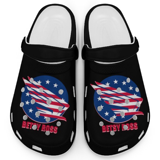 Patriotism USA Betsy Ross Flag Stars Stripes Eagle Clogs