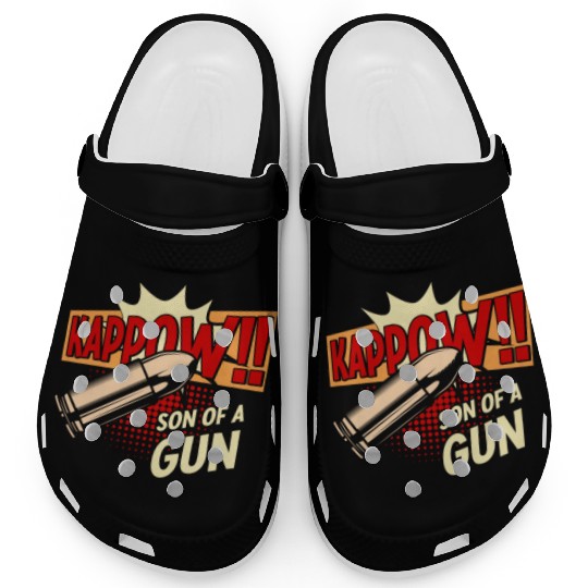 Kappow Bullets Gun Explosion Big bang Aesthetic Clogs