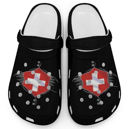 Switzerland flag proud Clogs