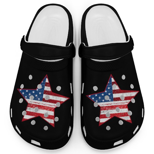 US Flag Star Patriotic Clogs Stars Stripes