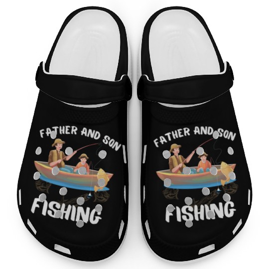 FATHER AND SON FISHING, DAUGTHER, FATHERS DAY, Clogs