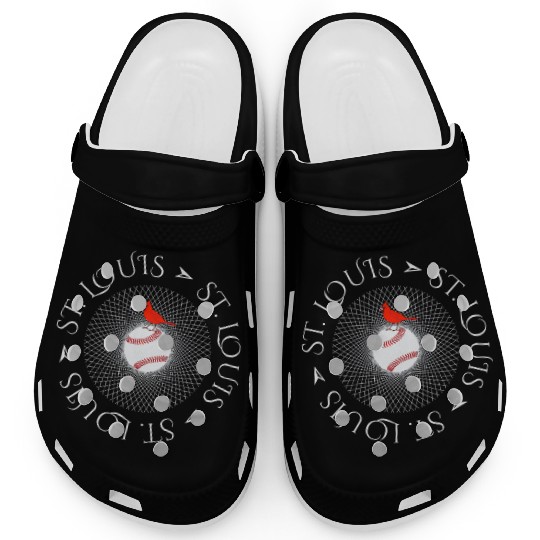 Saint Louis Red Cardinal Circle Font 2019 Clogs