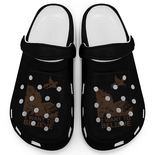 Unicorn "I Want To Believe" UAP Outfit Alien Ufo Clogs