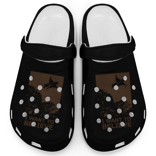 Unicorn "I Want To Believe" UAP Outfit Alien Ufo Clogs