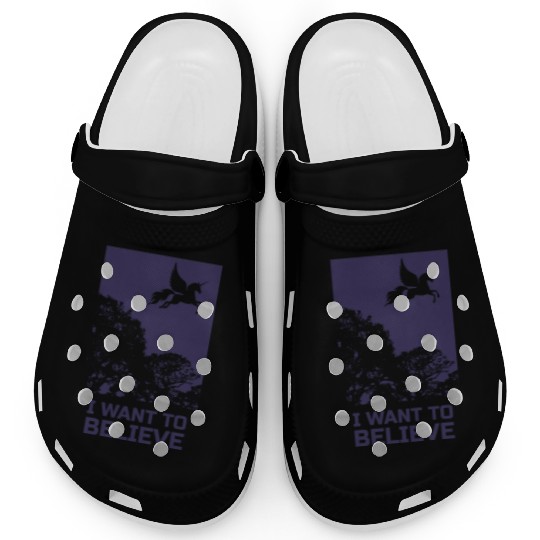 Unicorn "I Want To Believe" UAP Outfit Alien Ufo Clogs