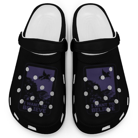 Unicorn "I Want To Believe" UAP Outfit Alien Ufo Clogs