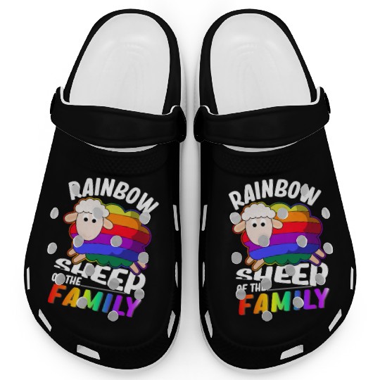 Rainbow Sheep Lesbian Gay Pride Clogs