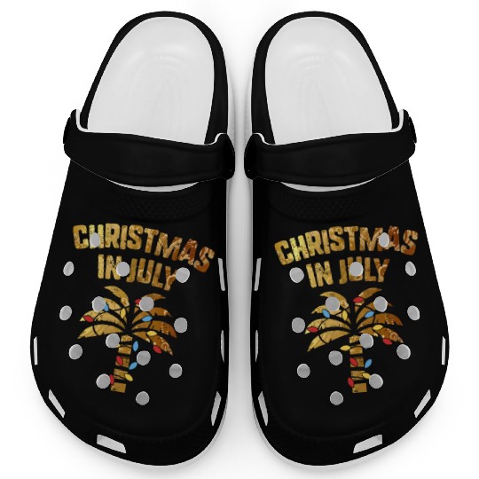 Christmas In July Beach Palm Xmas Tree Summer Clogs