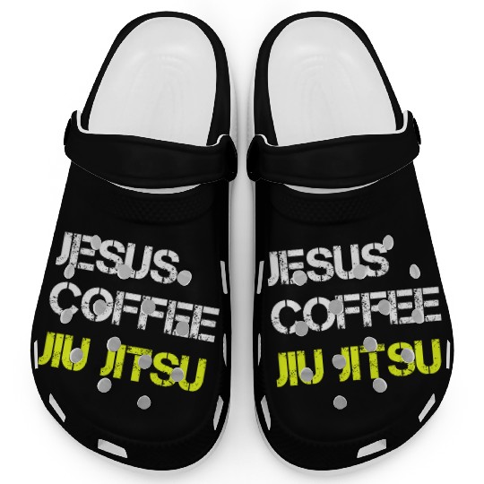 Jesus Coffee Jiu Jitsu Bjj Wrestling Mma Judo Mart Clogs