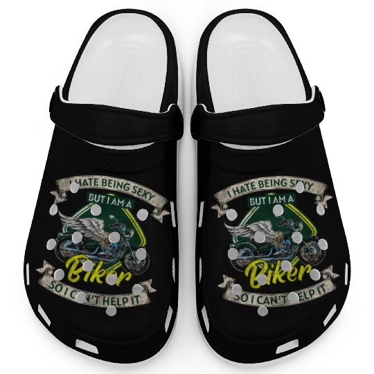 Biker Chopper Racing Two-Wheeler Clogs
