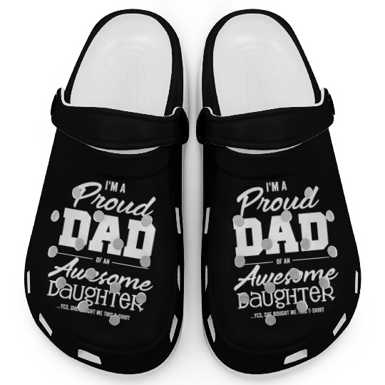 I'm A Proud Dad Of An Awesome Daughter LGBT Clogs