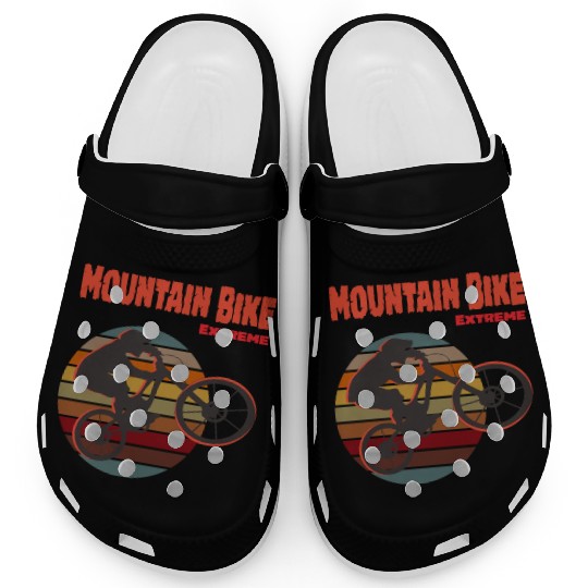 Mountain Biker Art Clogs