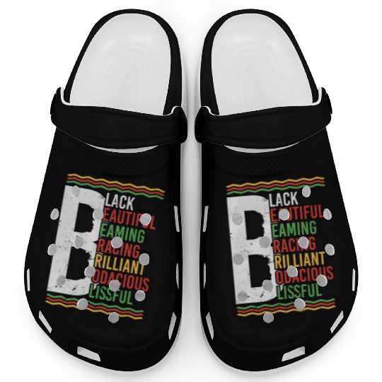 Black Beautiful Beaming Bracing Brilliant Clogs