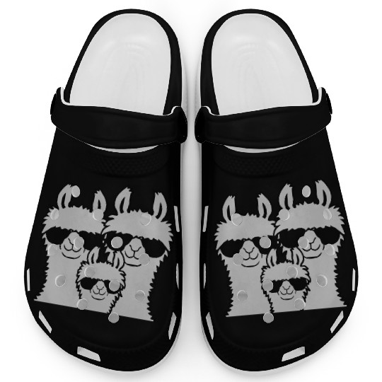 Llama family parents child Clogs