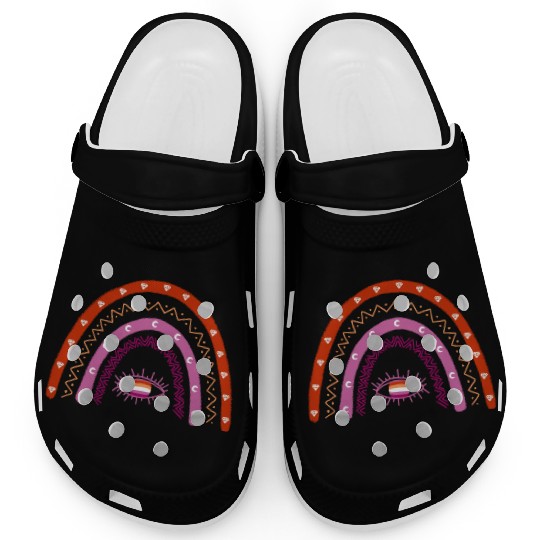 Rainbow Lesbian Pride Flag Clogs