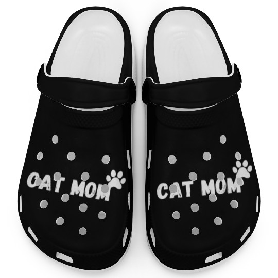 Cat Mom Funny design Classic Clogs