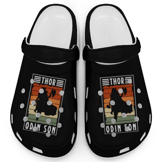 Thor Norse Runes Mythology Hammer Valhalla Gods Clogs