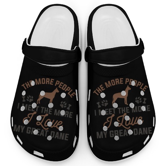 I Love My Great Dane Clogs