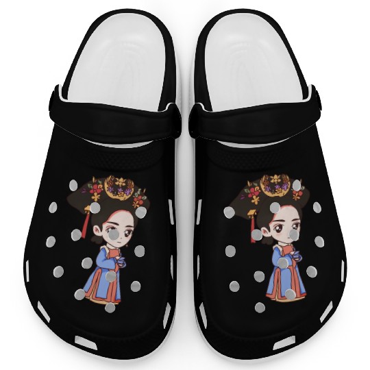 HAND PAINTED GIRL IMAGE Clogs